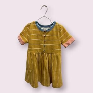 Matilda Jane Amaya Girls' Striped Waffles Dress – Size 4 (Excellent) 32033D